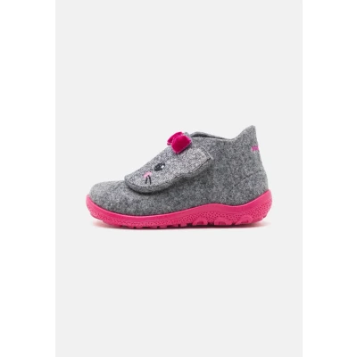 Image of Superfit Baby Girls Happy Hausschuhe, Hellgrau/Pink 2500