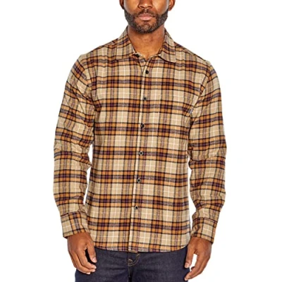 Image of Eddie Bauer Bristol Men&#039;s Flannel Shirt Khaki Plaid 3X Large