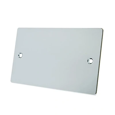 Image of Alliance Electrical FPC2GBP Polished Chrome Flat Double Blanking Plate 2 Gang, 240 V