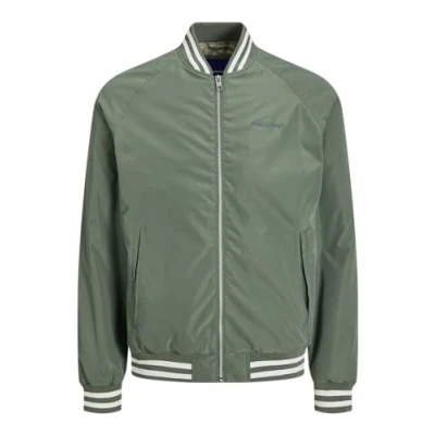 Image of JACK &amp; JONES Men&#039;s Jorlucca Bomber Jacket, Laurel Wreath, M