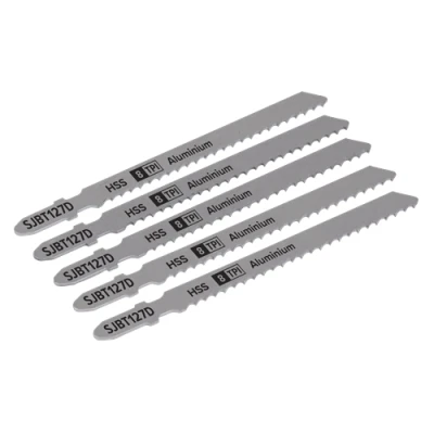 Image of Sealey Jigsaw Blade Aluminium 100mm 8tpi Pack of 5