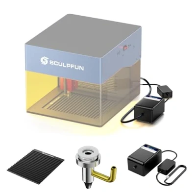 Image of SCULPFUN iCube Air Assist Pump, with Honeycomb Working Table Nozzle for 3W/iCube Pro 5W/iCube Max 10W Engraving Machine, 15L/Min Low Noise Vibration