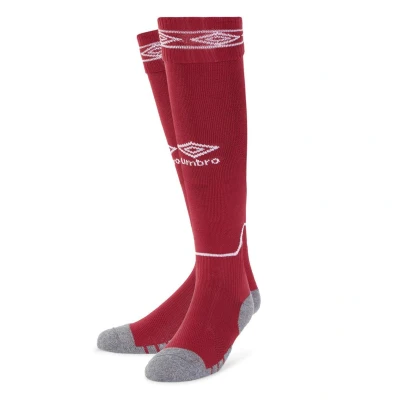 Image of Umbro Mens Diamond Football Socks (Vermillion/White) Red Size Large