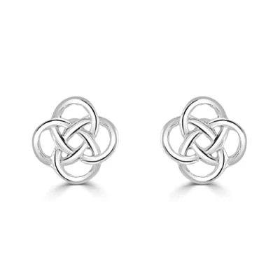 Image of Heritage Sterling Silver Celtic Small Knot Stud Earrings