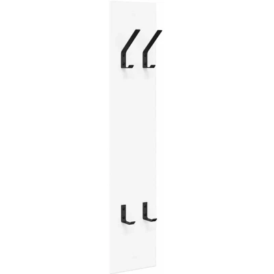 Image of vidaXL Wall mounted Coat Rack with Storage White Engineered wood
