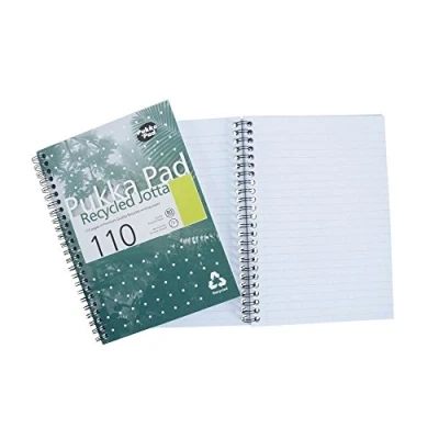 Image of Pukka Recycled Wirebound A5 Notebook Feint Ruled 110 Pages [Pack of 3]