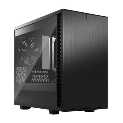 Image of Fractal Design Define 7 Nano Black Brushed Aluminum/Steel Mini ITX Silent Light Tinted Tempered Glass Window Tower Computer Case