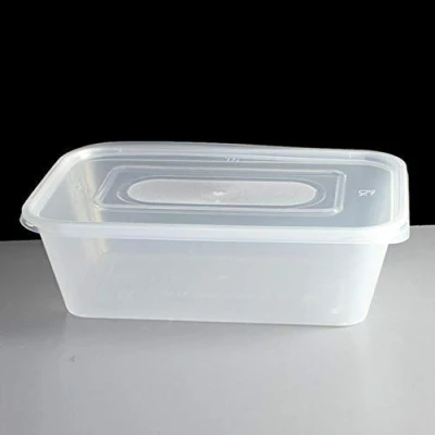 Image of 500 x 650ml Plastic Microwave Freezer Safe Food Meal Prep Takeaway Containers and Lids Catering BPA Free