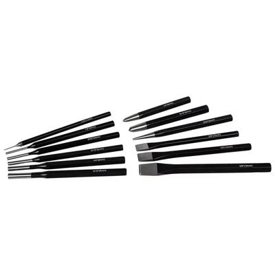Image of Roughneck ROU31180 Chrome Vanadium Assorted Punch And Chisel Set 12 Piece