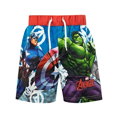 Image of Marvel Avengers Swim Shorts Iron Man and Hulk Boys Swimming Trunks Boys&#039; &amp; Age 8 to 9 Years Multicoloured