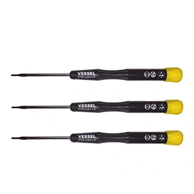 Image of VESSEL Microstix ESD (Antistatic) Precision Screwdriver (3ULR), set of 3 pcs