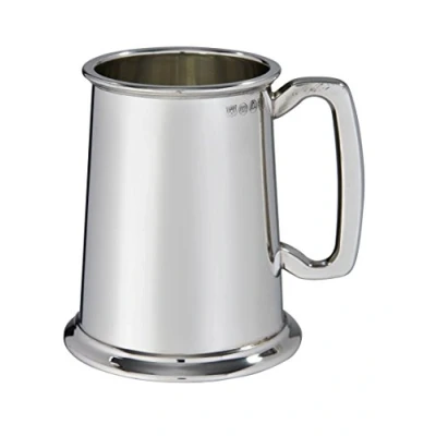 Image of Wentworth Pewter Heavy Plain 1 Pint Tankard, Beer Mug