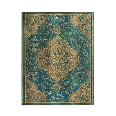 Image of Paperblanks 12 Month Calendar 2024 Chronicles in Turquoise Vertical Ultra (180 x 230 mm)