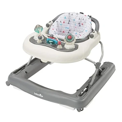 Image of Babymoov Baby Walker 2 in 1 Evolutive, Compact, Musical, Zinc From 9 months