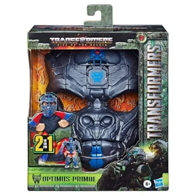 Image of Transformers Toys Rise of the Beasts Film Optimus Primal 2 in 1 Converting Mask for Ages 6 and Up, 22.5 cm