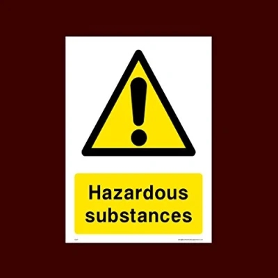 Image of Hazardous Substances Sticker/Self Adhesive Sign Warning, Farm, Dogs, Agriculture, Cattle, Sheep, Bull (CA27)