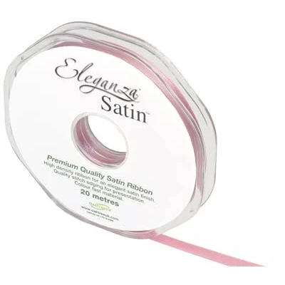 Image of ELEGANZA Double Faced Satin 6mm Classic Pink No.07, 6 mm x 20m