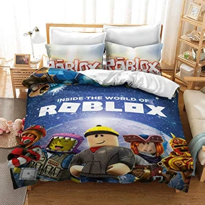 Image of CHAOSE King Bedding Duvet Cover Set Game Roblox 3 Piece Microfiber Comforter Quilt and 2 Pillow Shams for Men Women (pattern 01,Single(135x200cm))