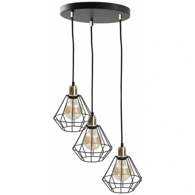 Image of Foskal Cluster Pendant Ceiling Light Gold, 32cm, 3x E27