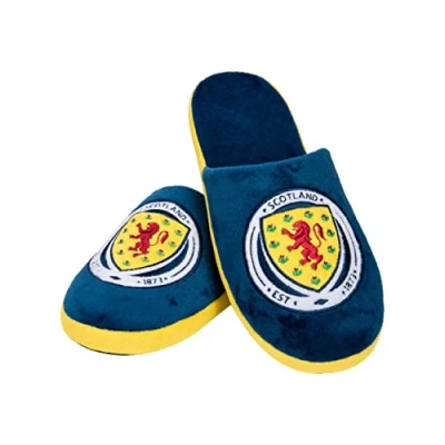Image of FOCO World Cup Euros Football Scotland Fan Comfy Slide Slippers Mens Size 8/9