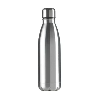 Image of eBuyGB Unisex Adult Double Walled Metal Flask Silver, 500 ml