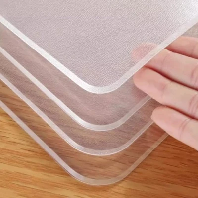 Image of Eiauiuo Made To Measure Transparent PVC Tablecloth Film 1.5mm &amp; 2.6mm Thick, Waterproof, Wipeable, Scratch Resistant Plastic Table Protector, Clear Protection For Dining Kitchen(Frosted