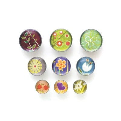 Image of Nobo Bubble Push Display Board Pins, Assorted Designs, Pack of 9, 1903878