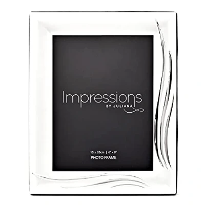 Image of Silver plated Satin Finish Grass Blade Design Photo Frame 6&quot; x 8&quot;
