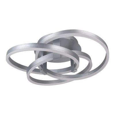 Image of Divora Dimmable CCT Integrated LED Semi Flush Ceiling Light Aluminium 2700 6700K Remote Control