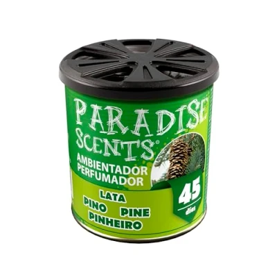 Image of Paradise Scents Perfumed Gel Air Freshener in 100g tin. Pine scent. Pleasant and long lasting Perfect for Car, Home or Office.