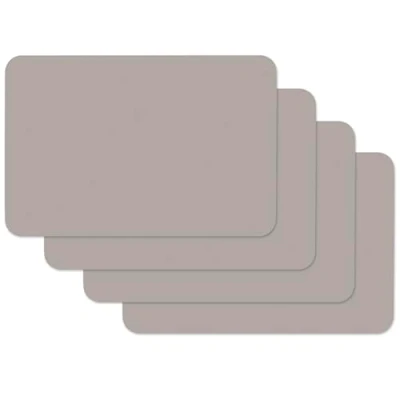 Image of Venilia Beige Dining Table Mats Plate Coasters Placemats Wipe Clean Food Safe 45x30cm Set of 4 59036, STK