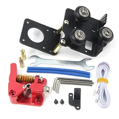 Image of Zeberoxyz Direct Drive Dual Gear Extruder Upgrade Support Plate with Pulleys Kit Easy Print Flexible Filament for Ender 3 V2 3series CR 10series 3D Printer(Dual Kit)