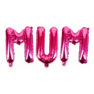 Image of Pink Mum Mothers Day Foil Balloon, 60cm (2 pack)