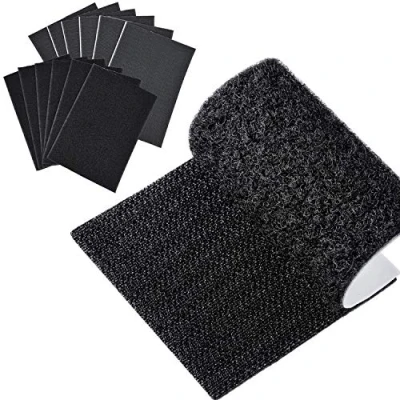 Image of ANDERK 6 Pairs Double Sided Sticky Pads Hook and Loop Adhesive Back 11CM x 15CM Fastening Tape for Home, Office, School Workshop Use,