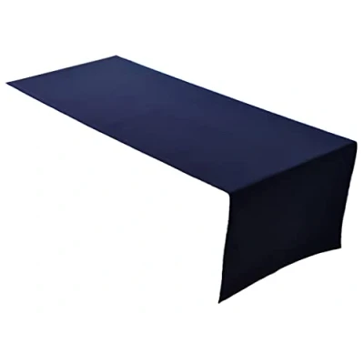 Image of Lemos Home Table Runner Linen Made from 100% Cotton Collection Concept, Choice of Colours and Sizes (Table 45 x 150 cm, Navy Blue)