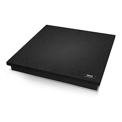 Image of PYLE PSI15 Acoustic Sound Proofing Deadening Vibration Isolation Speaker Base, Charcoal Gray, 15.0&quot; x inches