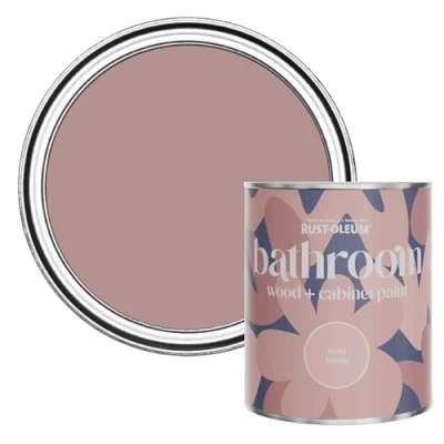 Image of Rust Oleum Pink Moisture Resistant Bathroom Wood &amp; Cabinet Paint In Matt Finish Heartfelt 750ml