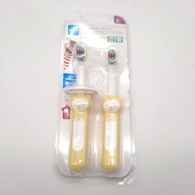 Image of Mam C121 Baby&#039;s Brush Set of 2 Toothbrushes for Babies from 6 Months, Short and Compact Handle