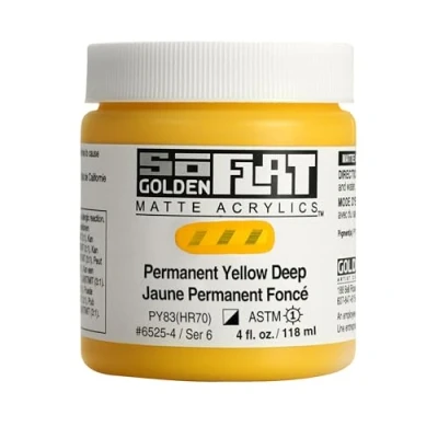 Image of Golden : SoFlat Matte Acrylic Paint 118ml Permanent Yellow Deep