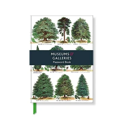 Image of Museums &amp; Galleries Password Book &#039;Our British Forest Trees&#039; Illustrated Design with Ribbon Page Marker