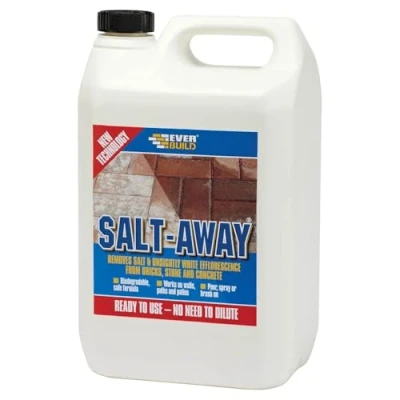 Image of Everbuild Salt Away Spray Remover &amp; Unsightly White Efflorescence from Bricks, Stone and Concrete 5 Litre