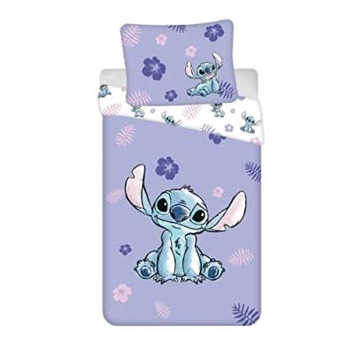 Image of Disney Lilo and Stitch Bedding Single Duvet Cover Set Reversible with Pillow Case 100% Cotton