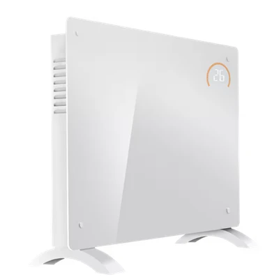 Image of Baridi Electric Glass Panel Heater, 1500W, Thermostat Controlled 24Hr 7 Day Timer, Wi Fi Enabled, Remote Control, White