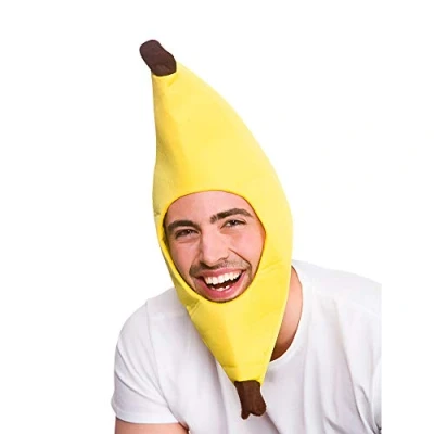 Image of Wicked Costumes Adult Unisex Funny Banana Yellow Hat Novelty Fancy Dress Accessory