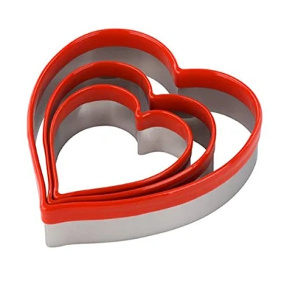 Image of Tala 10A00990 3 Heart Cutters, Pink/Red, mixed , Pink / Red