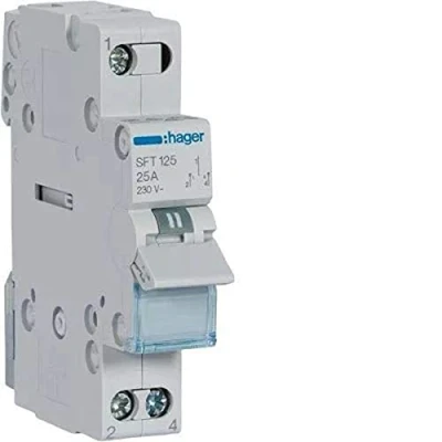 Image of Hager SFT125 Modular Switch 1 Pole 25a Common Up i 0 ii