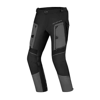Image of SHIMA Hero 2.0 Motorbike Trousers for Men All Season Reinforced Adventure Cordura Mens Touring Cargo Pants with Waterproof Membrane, Heating Layer, CE Knee Protectors (Grey, XXL)
