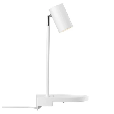 Image of Nordlux Cody wall light with shelf and USB port, white