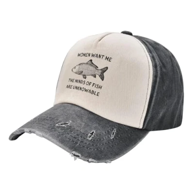 Image of GUPUOOU Women Want Me, The Minds of Fish are Unknowable T Shirt, Funny Shirt Baseball Cap Luxury Man Hat Women&#039;s 2024 Men&#039;s Cotton, for All Seasons