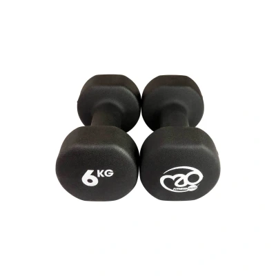 Image of Fitness Mad Neo Dumbbells, Weights 0.5kg 6kg (Pair) (6kg, Black)